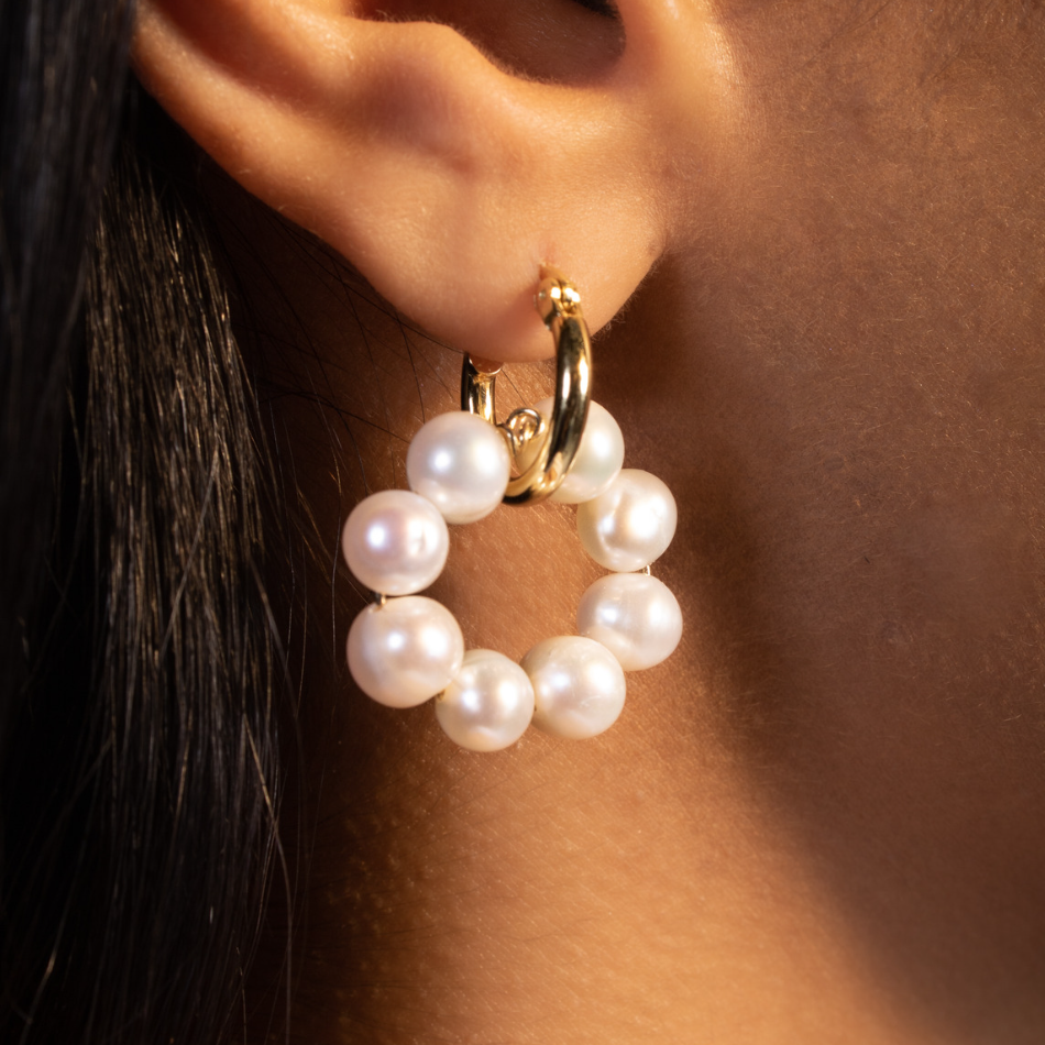 Florea Gold Earrings Ruby & Diamond – Juvetti